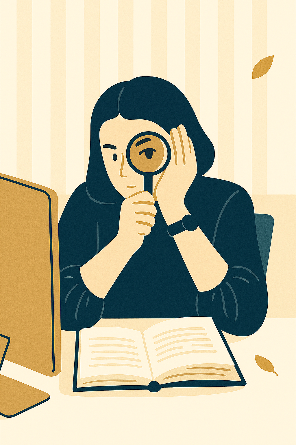 Illustration of a woman holding her head, symbolizing uncertainty and concern about financial decisions.