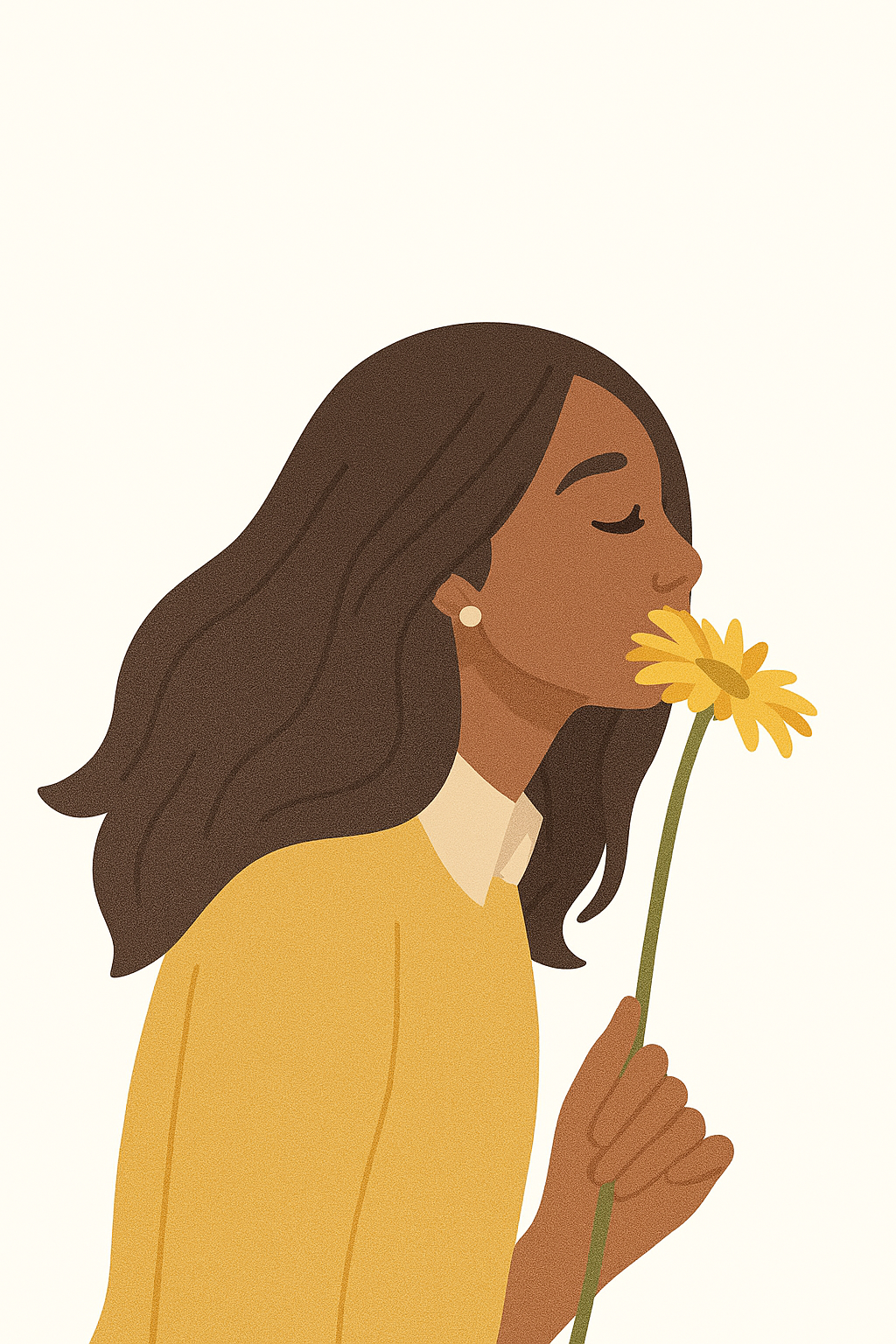 Woman touching her face, illustrating doubt and self-reflection