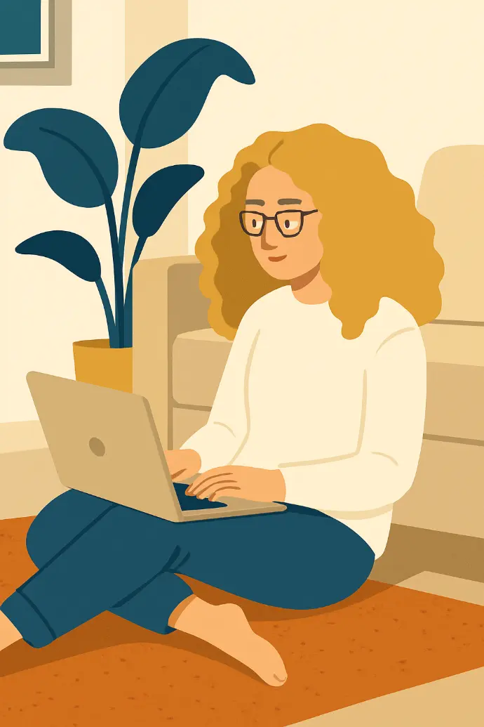 Woman writing down observations related to long term investing decisions