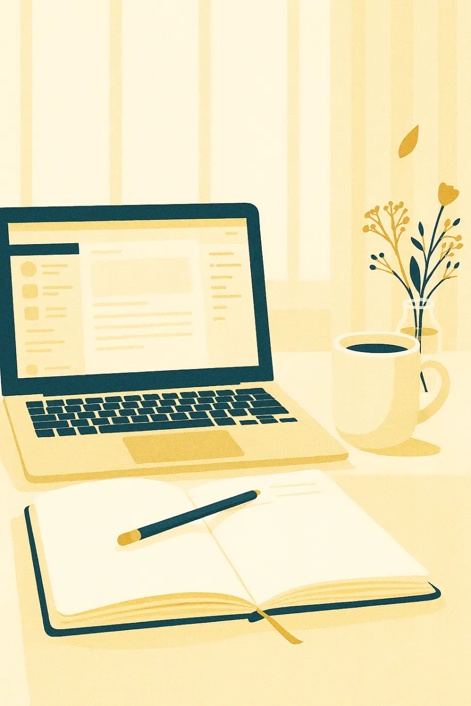 Woman reviewing financial data on a laptop in a calm working environment