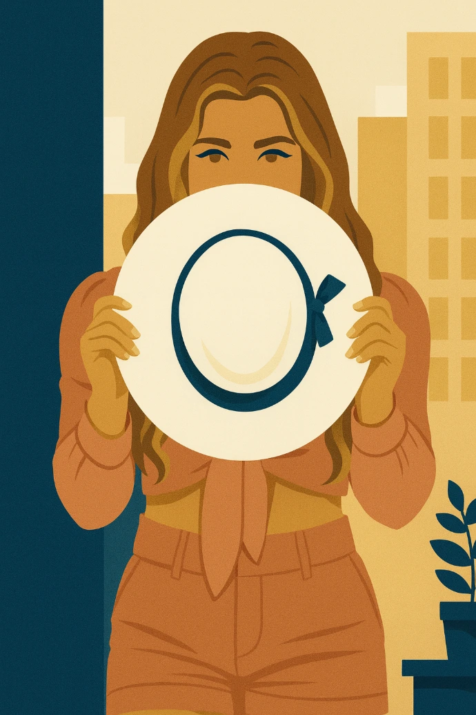 Illustration of an Elegant Investor holding a hat