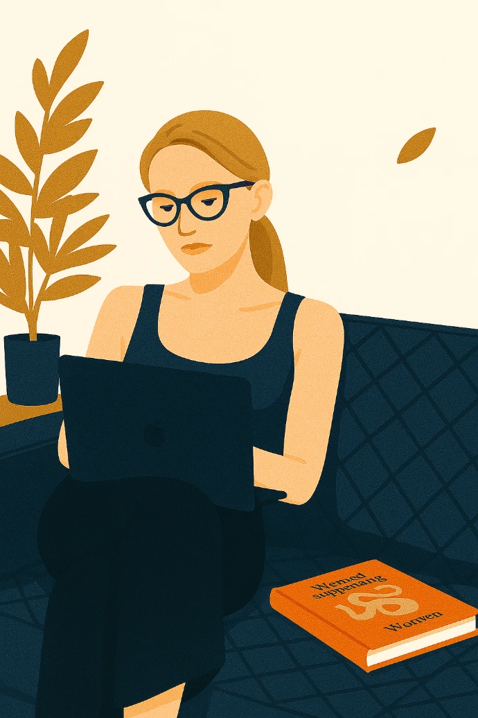 An Elegant Analytical Investor verifying balance sheets and financial ratios.